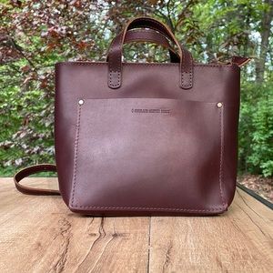 Portland Leather Goods Mini Crossbody Tote - Zipper - Cognac (1 of 2 available)